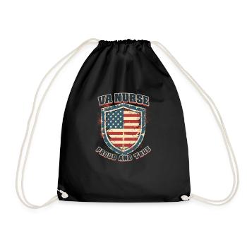 Infirmière VA Infirmière VA : fière et vraie - Sac de sport léger - noir - Devant