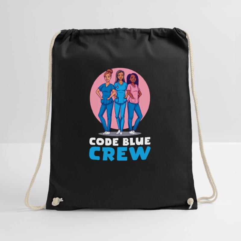 ED Nurse Code Blue Crew Drawstring Bag