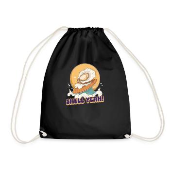 Coquille d’huître oui ! - Sac de sport léger - noir - Devant
