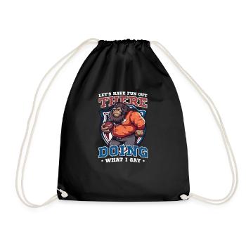 Entraîneur de football du 4 juillet Amusez-vous là-bas - Sac de sport léger - noir - Devant