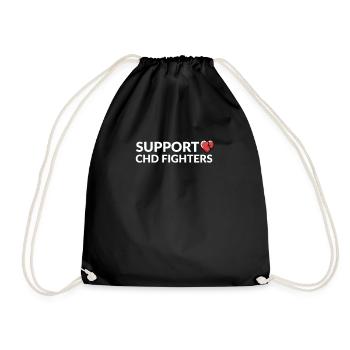 Soutien à la sensibilisation aux cardiopathies congénitales - Sac de sport léger - noir - Devant