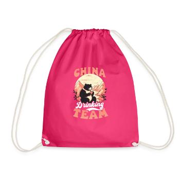 Chinesisches China-Trinkteam - Turnbeutel - Fuchsia - Vorne