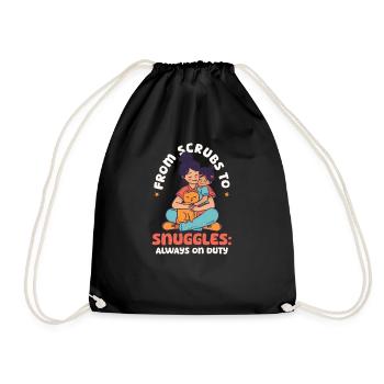 Vétérinaire maman : Blouses aux câlins : toujours en service - Sac de sport léger - noir - Devant
