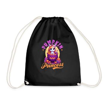 Halloween Licorne Citrouille Princesse - Sac de sport léger - noir - Devant
