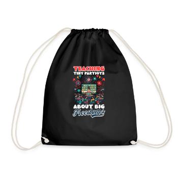 Enseignante de maternelle Tiny Patriots Big Freedoms - Sac de sport léger - noir - Devant