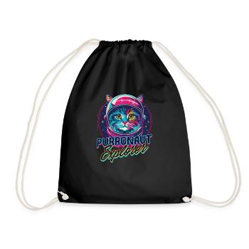 Chat Astronaute Purronaute Explorer - Sac de sport léger - noir - Devant