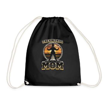 Taekwondo Mom Taekwondo Mom - Drawstring Bag - black - Front