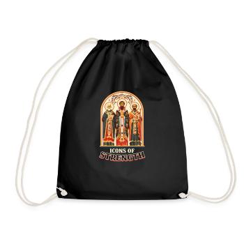 Orthodox Icons Of Strength - Drawstring Bag - black - Front