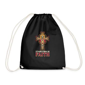 Orthodoxe stehen fest im Glauben - Turnbeutel - Schwarz - Vorne