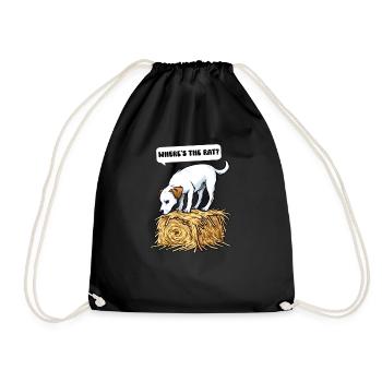 Barn Hunt Where'S The Rat? - Drawstring Bag - black - Front