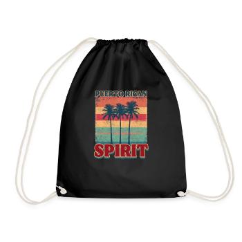 Puerto Rico Puerto Rican Spirit - Drawstring Bag - black - Front