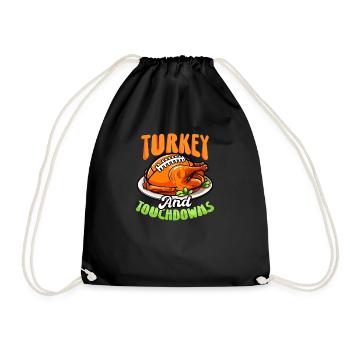 Thanksgiving Football Turkey Touchdowns - Sac de sport léger - noir - Devant