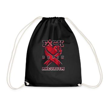 Survivant de l’anévrisme cérébral F**K Anévrisme cérébral - Sac de sport léger - noir - Devant
