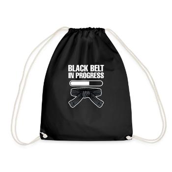Jiu Jitsu Black Belt In Progress - Drawstring Bag - black - Front