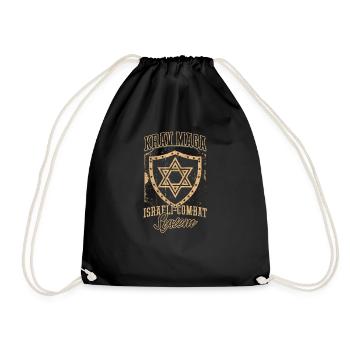Krav Maga Israelisches Kampfsystem - Turnbeutel - Schwarz - Vorne