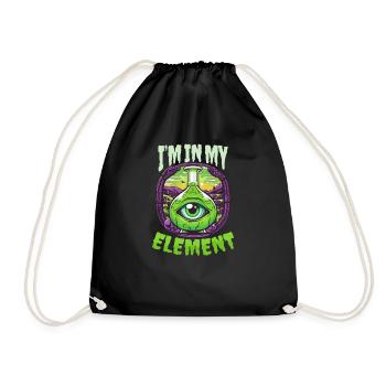 Professeur de chimie d’Halloween dans mon élément chimiste - Sac de sport léger - noir - Devant