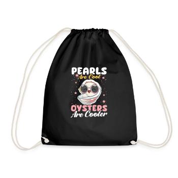 Les perles d’huîtres sont cool, les huîtres sont plus fraîches - Sac de sport léger - noir - Devant