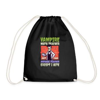 Halloween Professeur de mathématiques Vampire Moyen Mais Mordre - Sac de sport léger - noir - Devant