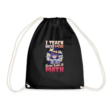 Halloween Math Teacher I Teach Some Call Math - Drawstring Bag - black - Front