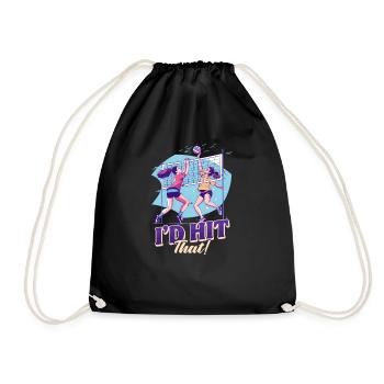 Drôle de volley-ball, je frapperais ça ! - Sac de sport léger - noir - Devant