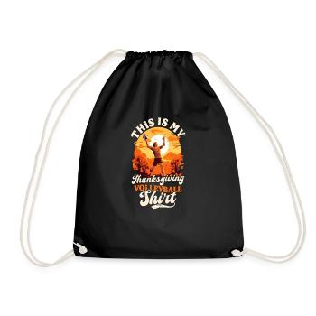 Thanksgiving Volleyball Mein Volleyball Outfit - Turnbeutel - Schwarz - Vorne