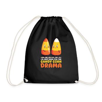 Candy Corn Je suis juste là pour le drame Candy Corn - Sac de sport léger - noir - Devant