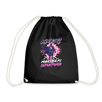 Depression Awareness Anxiety Like My Power - Drawstring Bag - black - Front