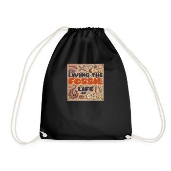 Fossiles de plage Vivre la vie fossile - Sac de sport léger - noir - Devant