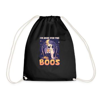 Halloween-Hund, ich bin hier für die Buhrufe - Turnbeutel - Schwarz - Vorne