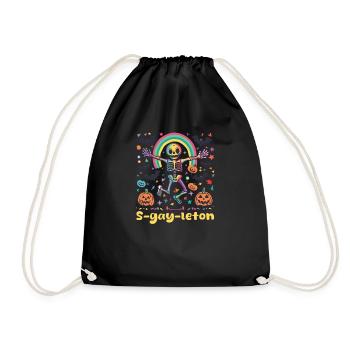 Schwul Halloween S-Gay-Leton - Turnbeutel - Schwarz - Vorne