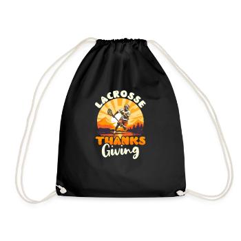 Thanksgiving Lacrosse Lacrosse Danksagung - Turnbeutel - Schwarz - Vorne