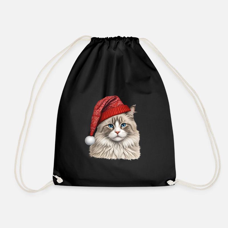 Weihnachten Ragdoll Katze - Turnbeutel - Schwarz