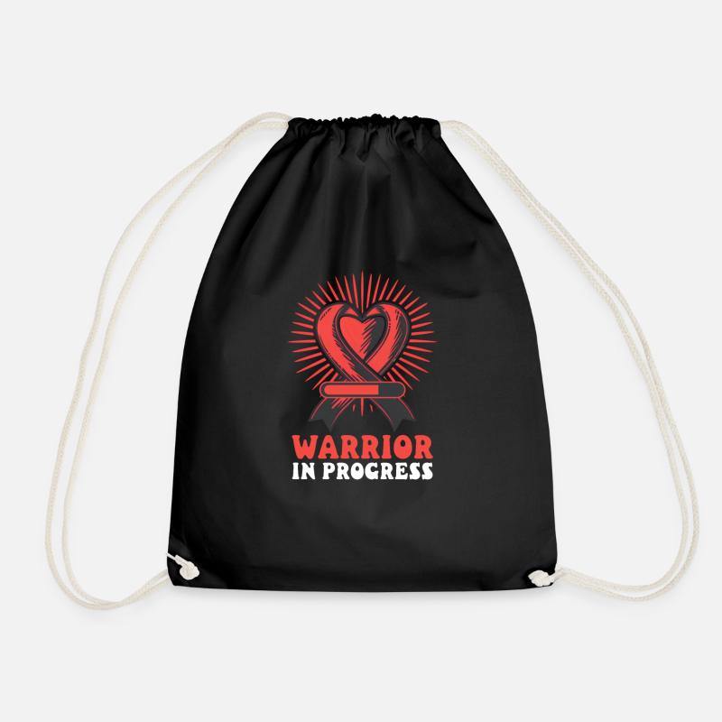 CHD Awareness Warrior in Arbeit - Turnbeutel - Schwarz