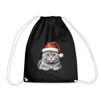 Chat de Noël American Shorthair - Sac de sport léger - noir - Devant