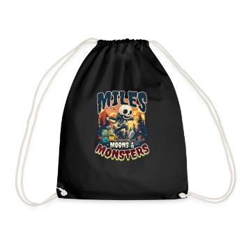 Halloween Runner Miles, lunes et monstres - Sac de sport léger - noir - Devant