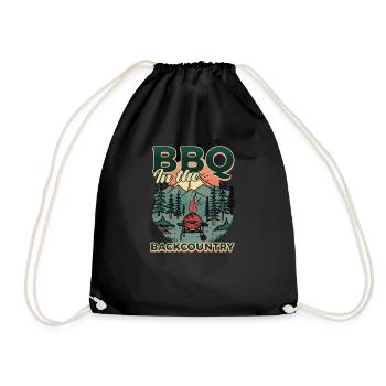 Camp Chef Bbq In The Backcountry - Drawstring Bag - black - Front