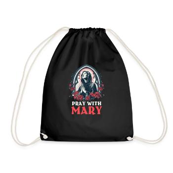 La Vierge Marie prie avec Marie - Sac de sport léger - noir - Devant