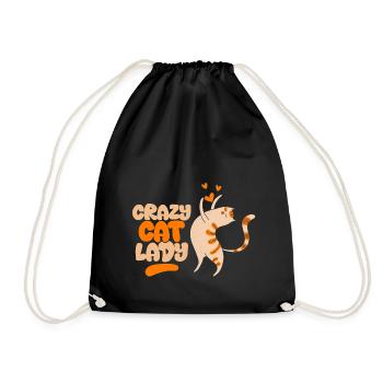 Crazy Cat Lady II - Turnbeutel - Schwarz - Vorne