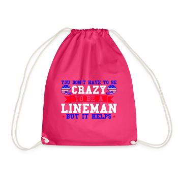 American Football Mannschaft American Football Foo - Turnbeutel - Fuchsia - Vorne