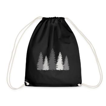 Randonnée Randonneurs Forêt Arbres Sapin Nature en plein air - Sac de sport léger - noir - Devant