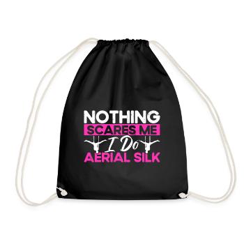 Aerial Yoga Aerial Acrobats Aerial Yoga Gymnasts - Drawstring Bag - black - Front