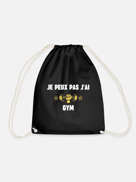 je peux pas j'ai gym - Sac de sport léger - noir