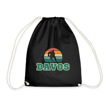 Davos, ma ville ! - Sac de sport léger - noir - Devant