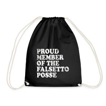 Fier membre du Falsetto Posse - blanc - Sac de sport léger - noir - Devant