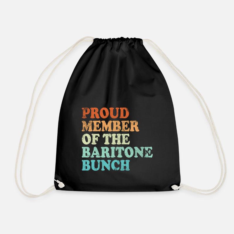 Proud Member of the Baritone Bunch - retro hell - Turnbeutel - Schwarz