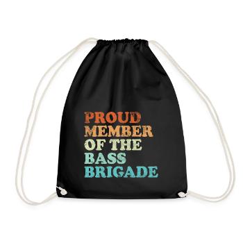 Fier membre de la Bass Brigade - rétro lumineux - Sac de sport léger - noir - Devant