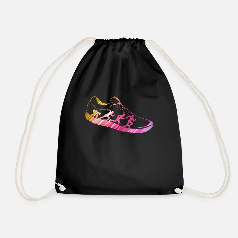 Joggen Turnschuhe Laufen Running Geschenkidee - Turnbeutel - Schwarz
