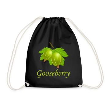 Idée de cadeau santé bio à la groseille - Sac de sport léger - noir - Devant