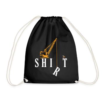 Chemise grue fun idée de cadeau de chantier de construction disant - Sac de sport léger - noir - Devant