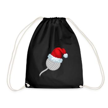 Cadeau drôle de chemise de tricot de laine de Noël - Sac de sport léger - noir - Devant